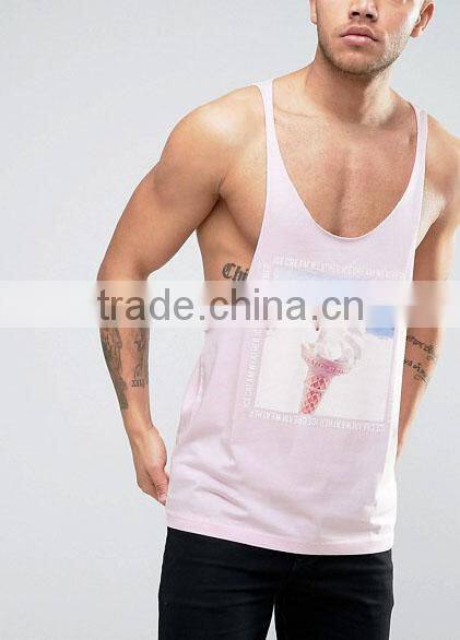 Custom mens overall sublimation 100% polyester stringer fitness gym singlets