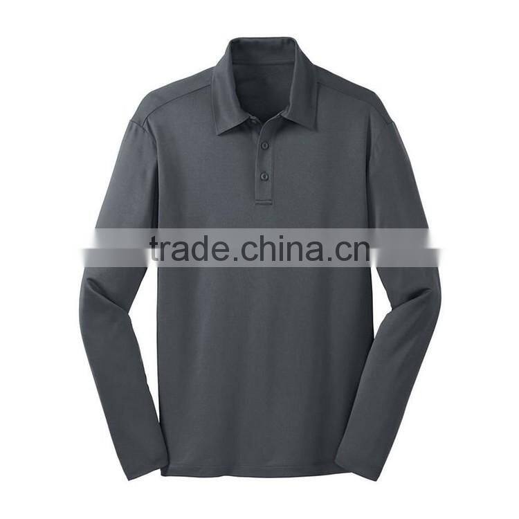 Wholesale polo shirts for men latest custom men long sleeve collar t-shirt