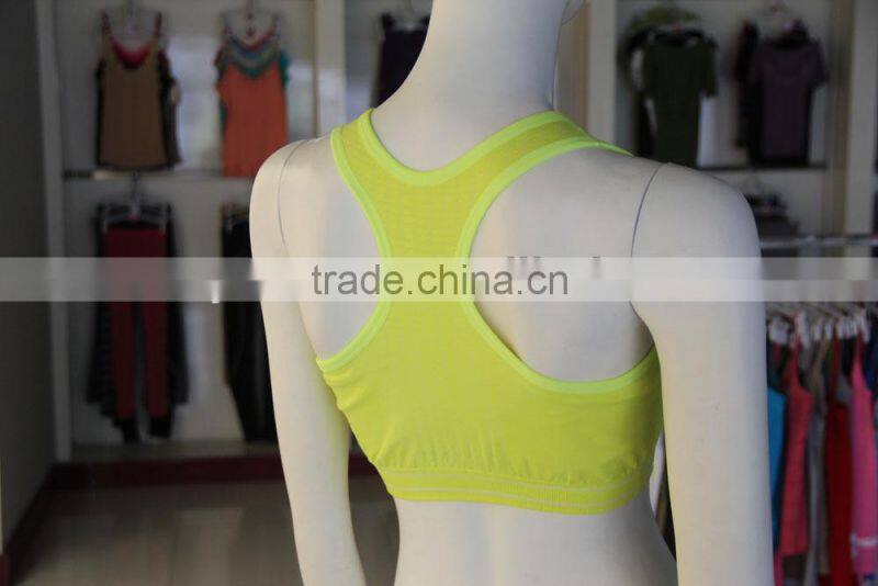 seamless knitting yoga sports women sexy nude bra