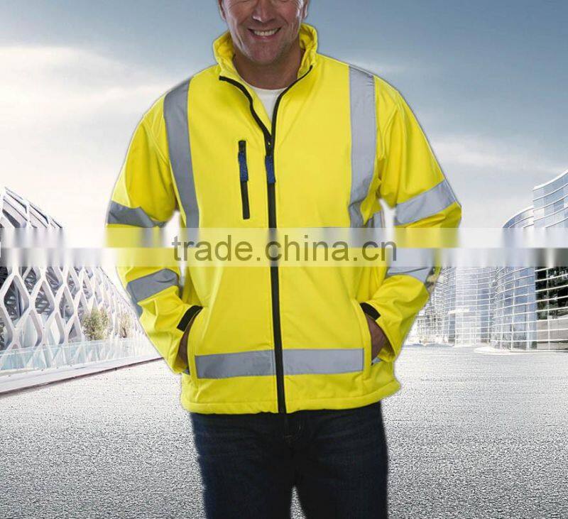 Customized reflective windbreaker safety waterproof hivis jacket