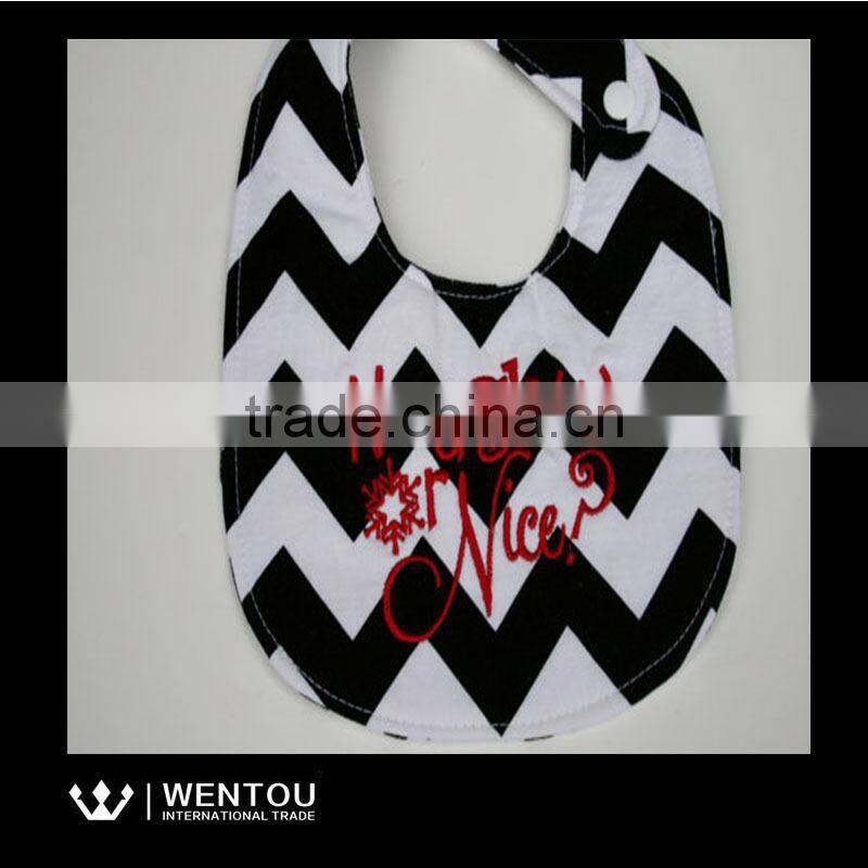 Wholesale Chevron Monogram Seersucker Bib