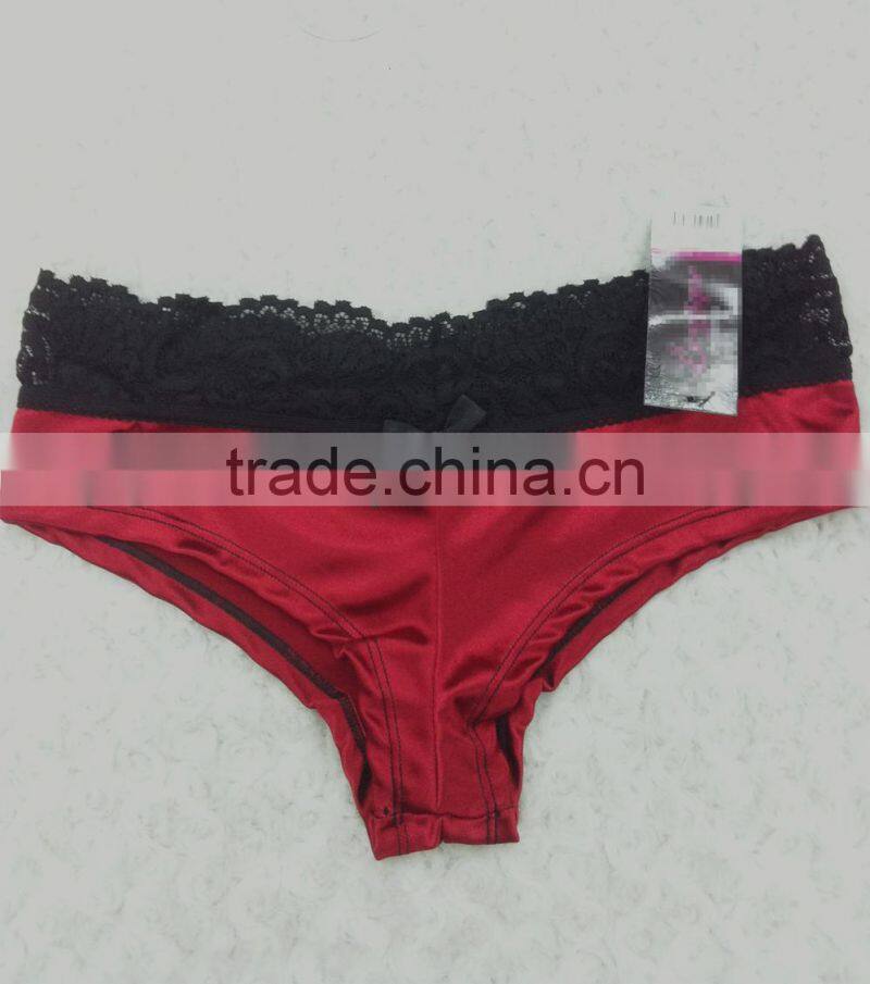 OEM Service Supply Type Sexy Ladies satin panties Underwear