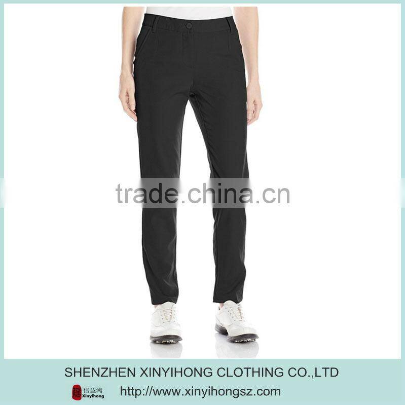 ladies golf pants without zipper,high quality golf trousers