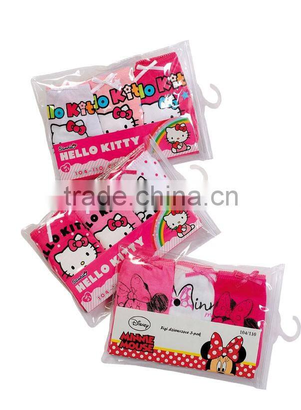 Girls underwear with cute cartoon for children