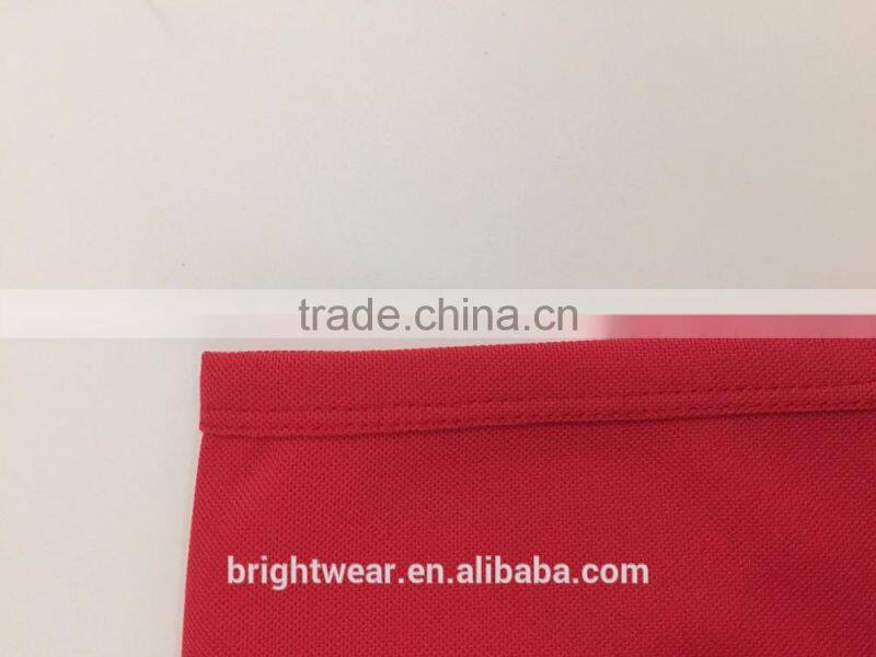 Hot sale mens red plain polyester 3 buttons closure pique short sleeve polo shirt