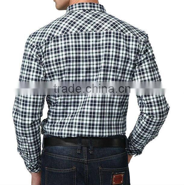 latest new men's checked long sleeve dress flannel shirt