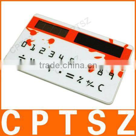 Cute Pocket Wallet Slim Credit Card Solar Calculator