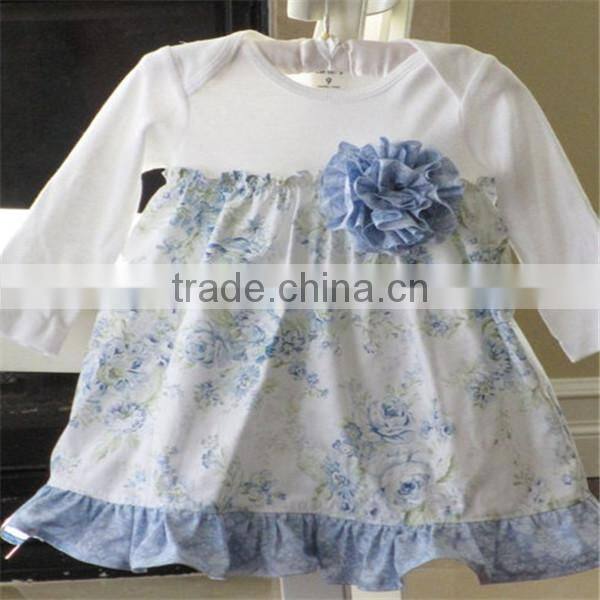 Latest Casual Baby Girls Santa Christmas Dress Fancy Long Sleeve Dresses For Girls Of 7 Years Old