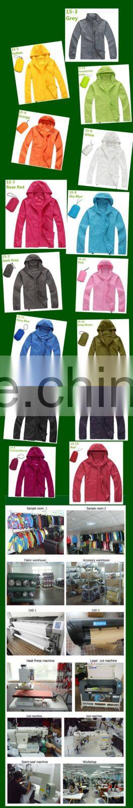 2017 Grey Color Cheap Pullover Packable Jackets with fixed hood