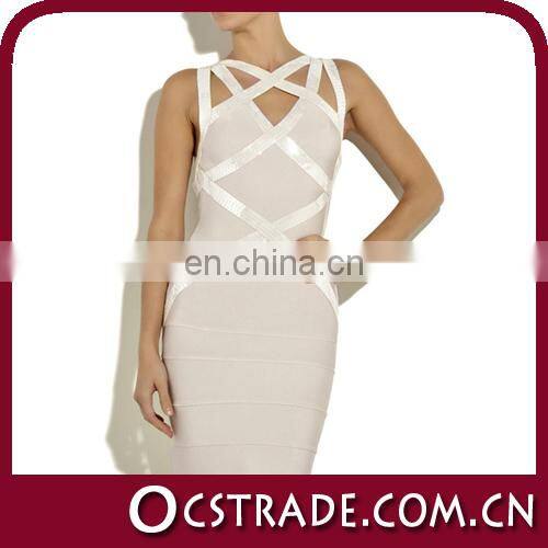 2014 wholesale cut out cutwork embroidery dress
