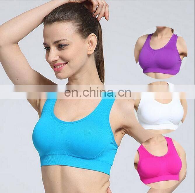 Custom make plain sports bra for women wholesale with mesh#06