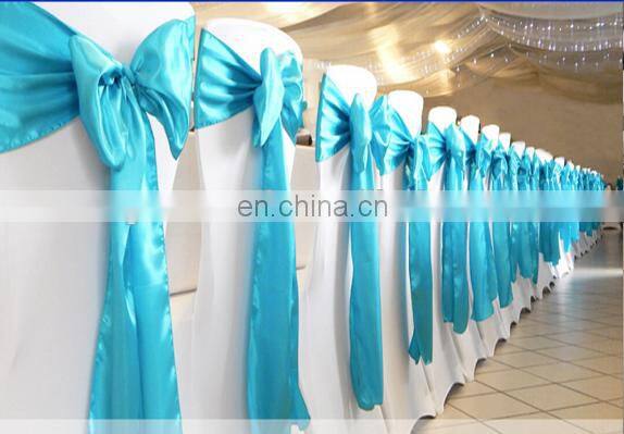 100% Polyester Colorful Wedding Used Customized Sized Organza Chair Sash