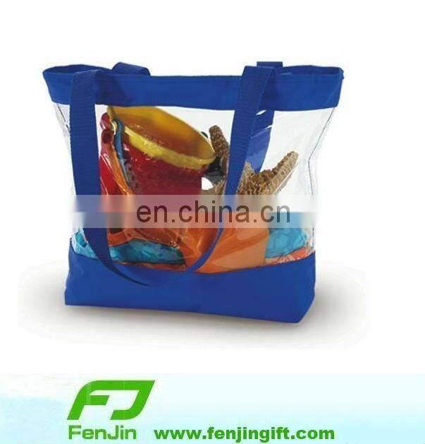 Clear pvc zipper tote bags