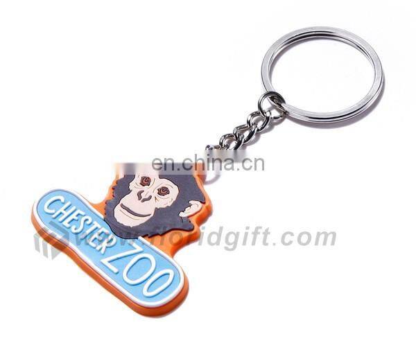 2017 cheap custom unusual pvc keyring