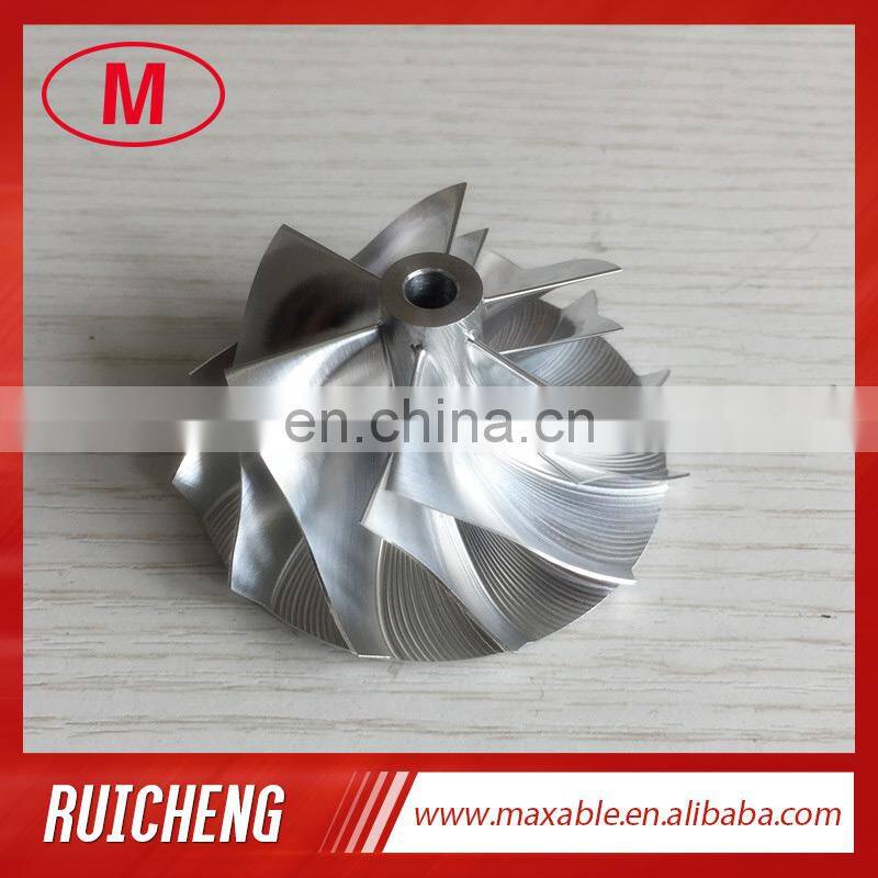 RHF5H 43.26/56.00mm 6+6blades High performance turbo billet/milling/aluminum 2618 compressor wheel for VF38/VF40/VF54