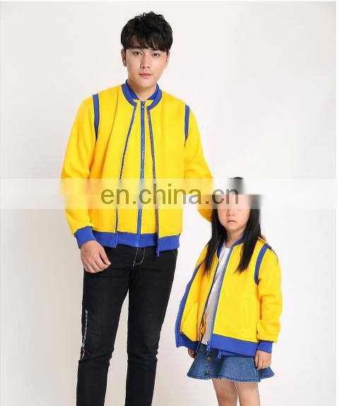 Parent-child boys without no Hood Plain Zip Up Sweatshirts