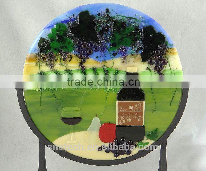 fused glass as interior wall or ceiling decoration