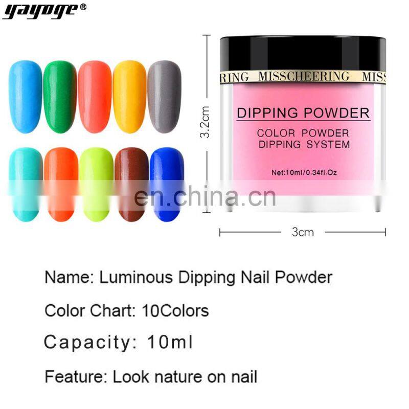 Glow In Dark Acrylic dip Powder Luminous Nail Dipping Powder