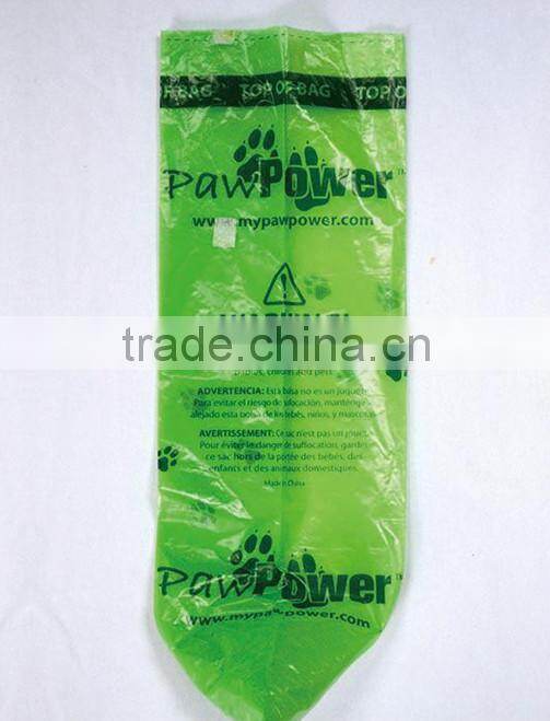 Plastic PE dog poop bag with high quality