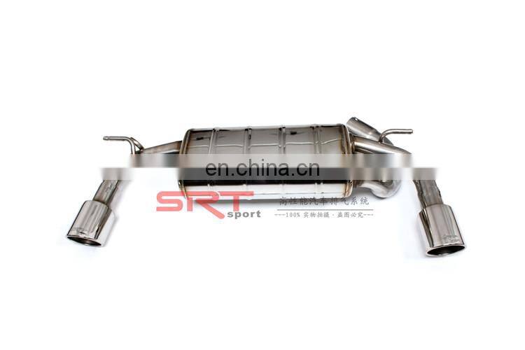 Steel Pipes for BMW 1 series powerful exhaust catback with quad double tip