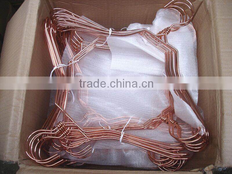 heavy duty red copper metal hanger and pants hanger