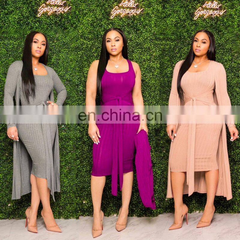 Cross-border fashion sexy suit 2021 new pit strip long-sleeved trendy cloak suspender skirt two-piece suit
