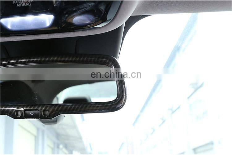 Carbon Fiber Style For Alfa Romeo Giulia Stelvio 2016 2017 2018 ABS Plastic Car Interior Rearview Mirror Frame Trim Accessories