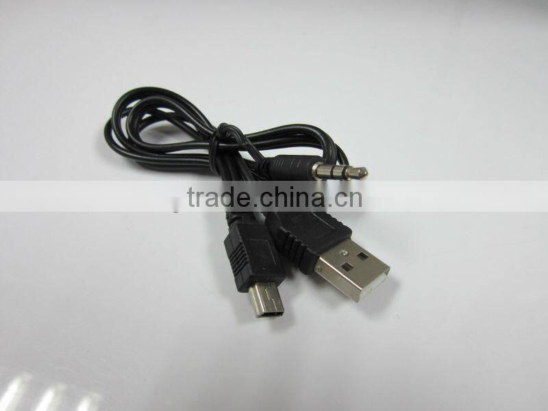 high speed USB Y Splitter USB TO mini5p usb cable AUDIO