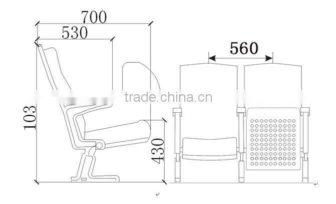 Comfortable hall chair with writing table HJ88B-L