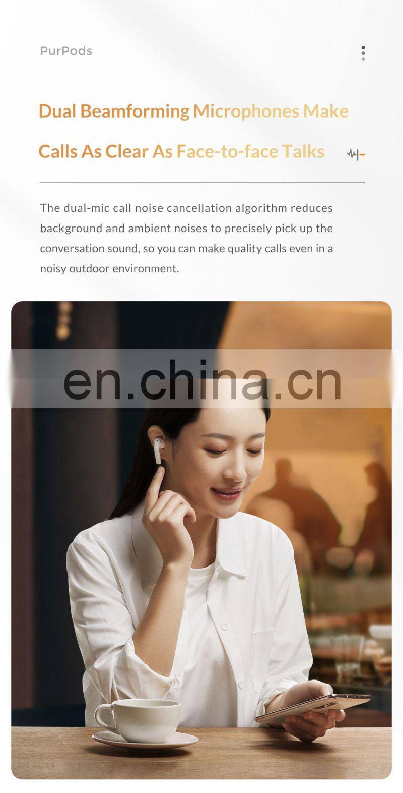 Mi Mijia PurPods True Wireless Earphones TWS Charge for 5 min Listen for 2 HRS