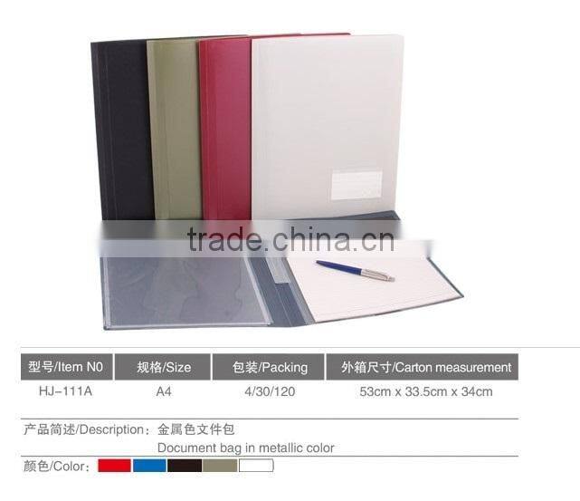 A4 size plastic pp document bag/file bag with magic paste