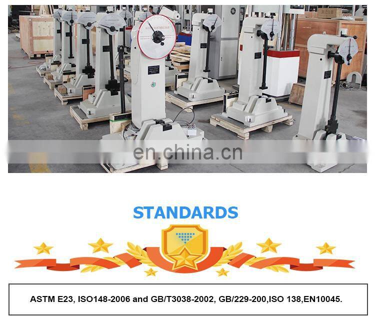 150J 300J Manual Dial Display Charpy Pendulum Impact Strength Testing Machine For Metal