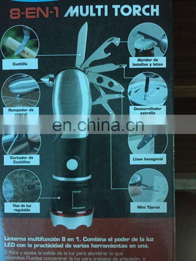 Multi function Safe Led Torch with Emergency Tool kit