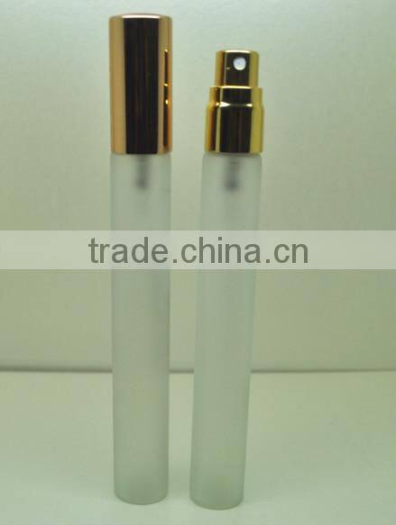 10ml purse frosting glass bottle with pump sprayer