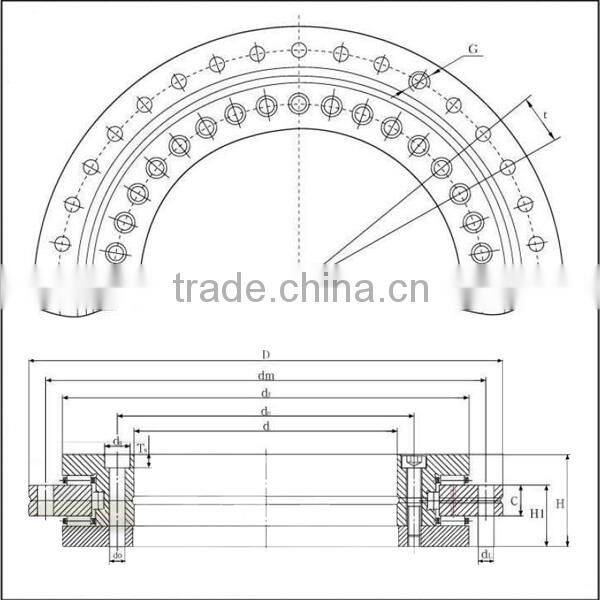 YRT Slewing Bearing With High Precision YRTS series