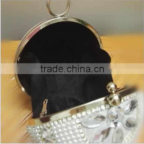 2015 fashion wedding ball pearl beaded clutch bag wedding bag