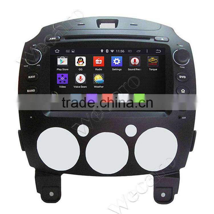 Top Version Android 4.4.4 car audio system 8" 1024 * 600 for mazda 2 car radio player radio gps A9 cpu 2010-2012