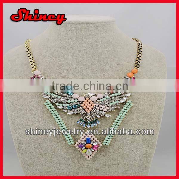 red crystal paved alloy crown nice necklace
