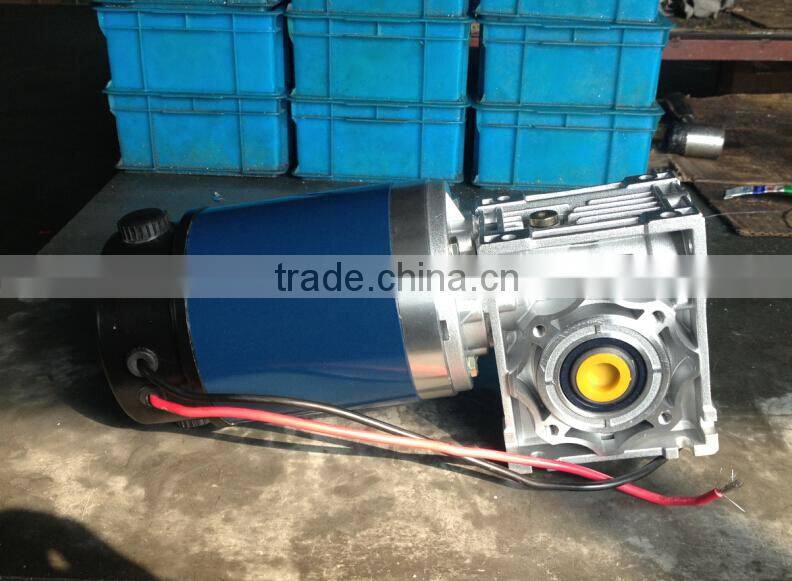 12V DC brush worm gear motor,hollow shaft