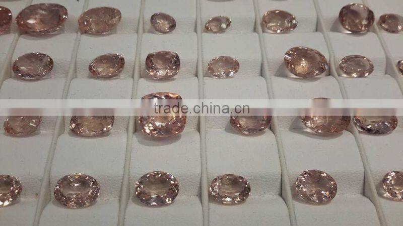 Mixed Shape Peach colored Morganite Gemstones