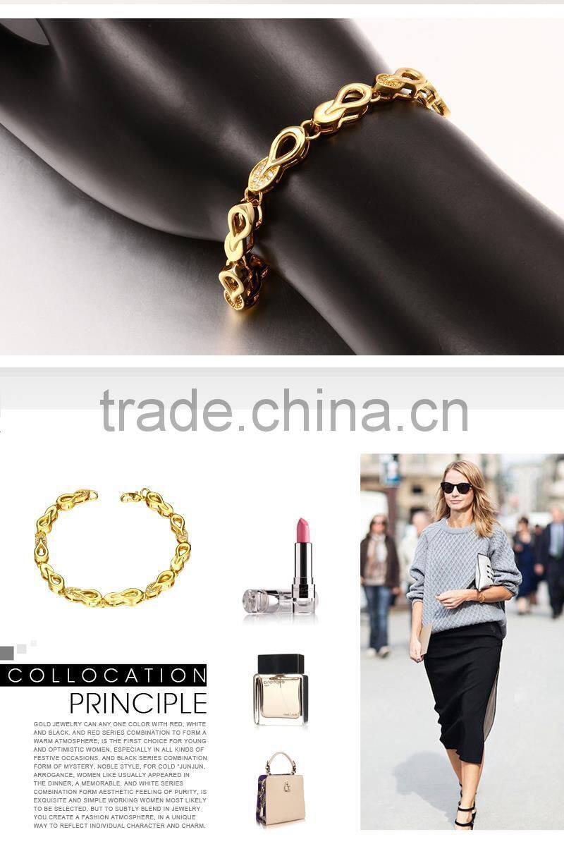 Exquisite Chinese products 18k gold hand chunky jewellry chain bracelet for men