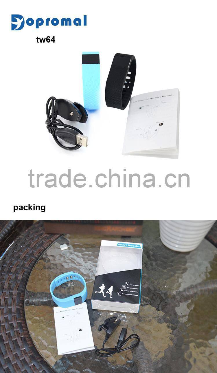 Smart bracelet tw64,smart sports bracelet bluetooth with manual