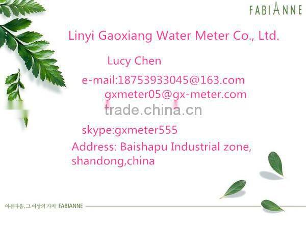 Brass connection and nut for multi jet water meter