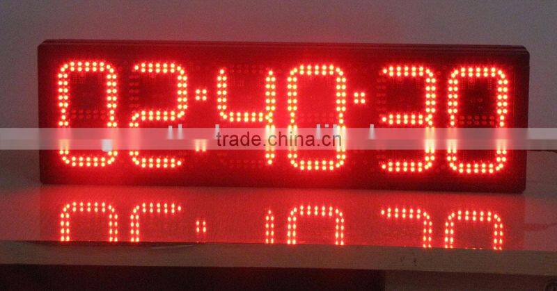High quality 10inch Outdoor waterproof IP65 IR programmable red color LED clock display