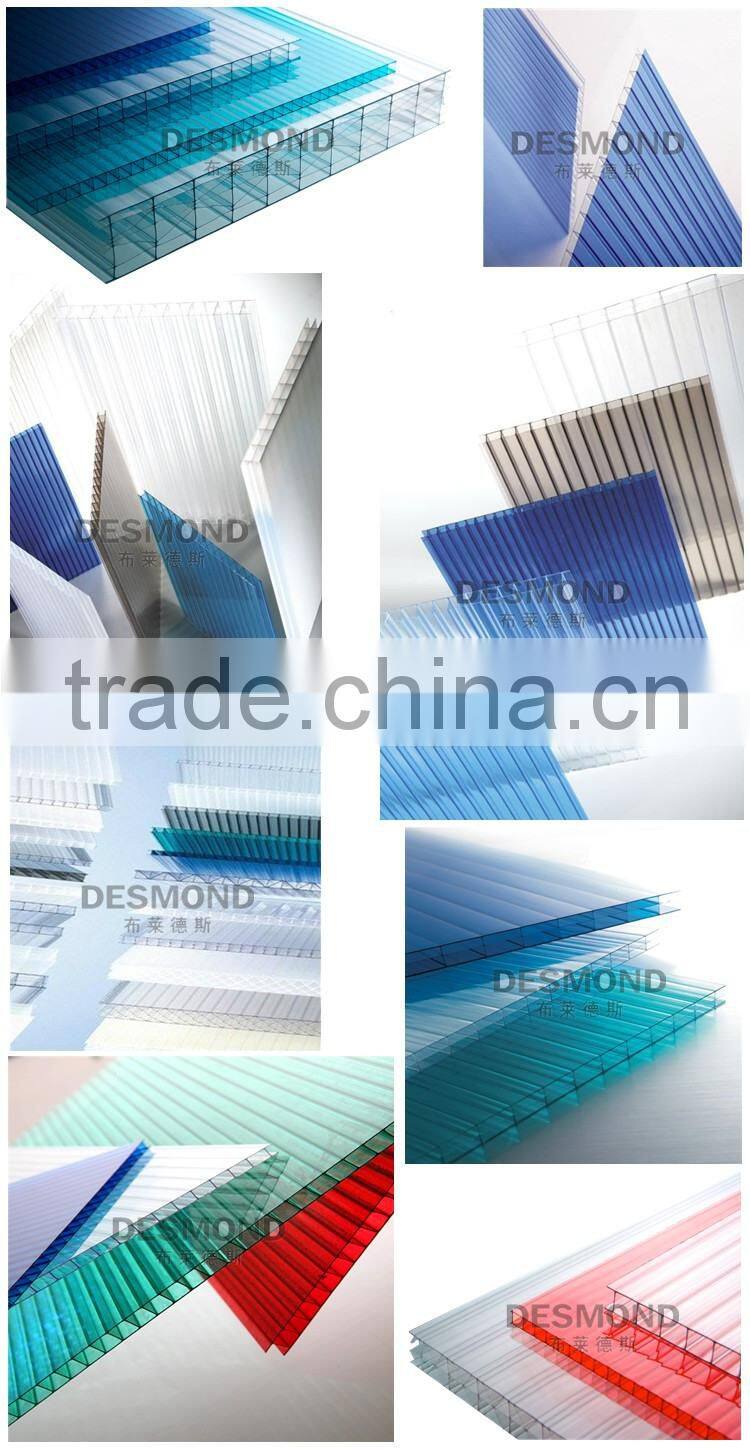 Desmond polycarbonate multi-wall sheet top quality 1mm pc sheet hollow sheet