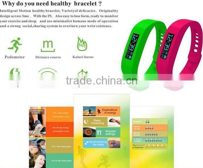 OLED Bluetooth Bracelet Sport Intelligent Motion Healthy Smart Watch Pedometer Sleep Monitoring for Android iphone Ios Phone BB