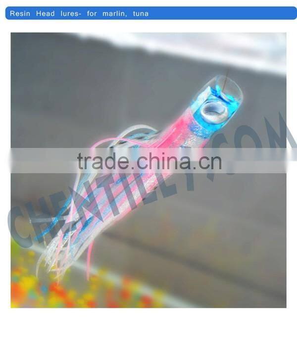 Mouse over image to zoom 6x-Pusher-Trolling-Fishing-Lures-Rigged-Skirted-Big-Game-Marlin-Tuna-80lb-line 6x-Pusher-Trolling-Fis