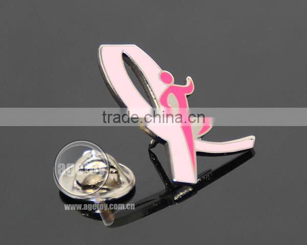 Japan High Quality Mammary Glands Cancer Prevention And Cure Public Welfare Pink Ribbon Metal Souvenir Pin Badge