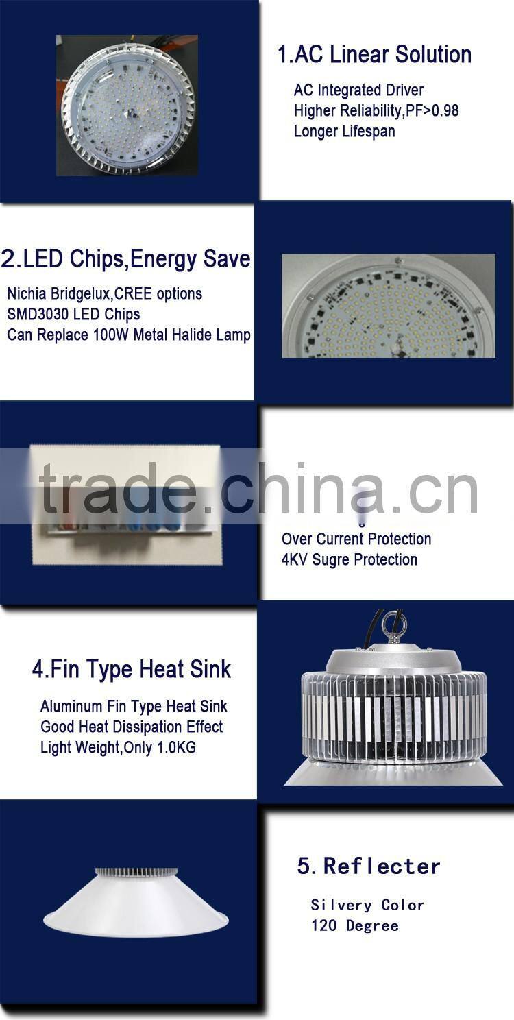 220VAC voltage operate directly driverless 50W 60W 70W ac led high bay