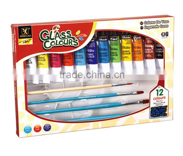 2015 High Quality Non-toxic Glass Color Paint For Student